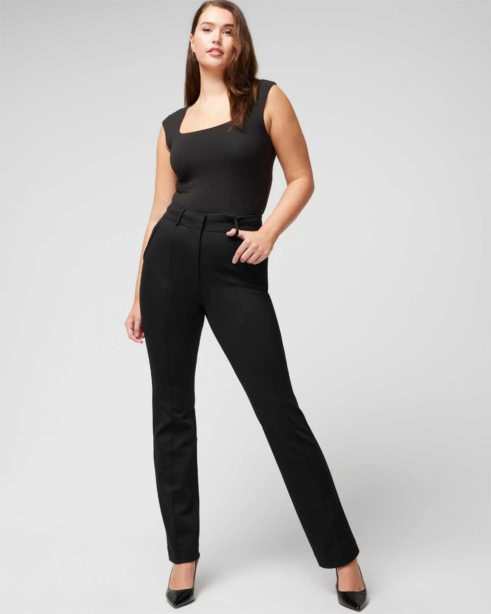 Black stretch 2025 bootcut pants